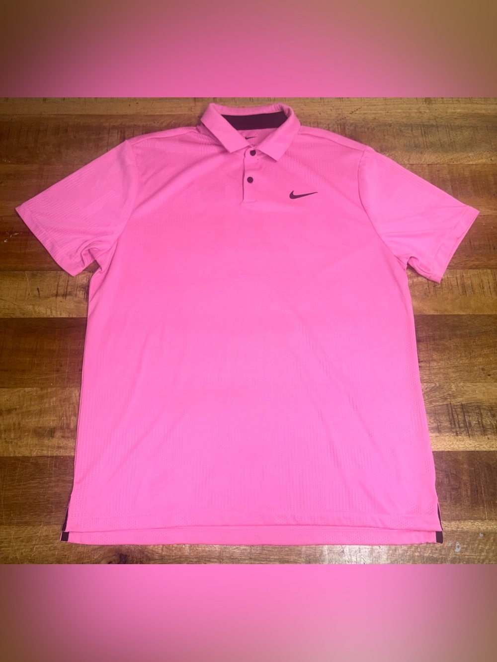 Nike Men's Golf Tour Performance Dri-Fit Polo Shirt Pink Large